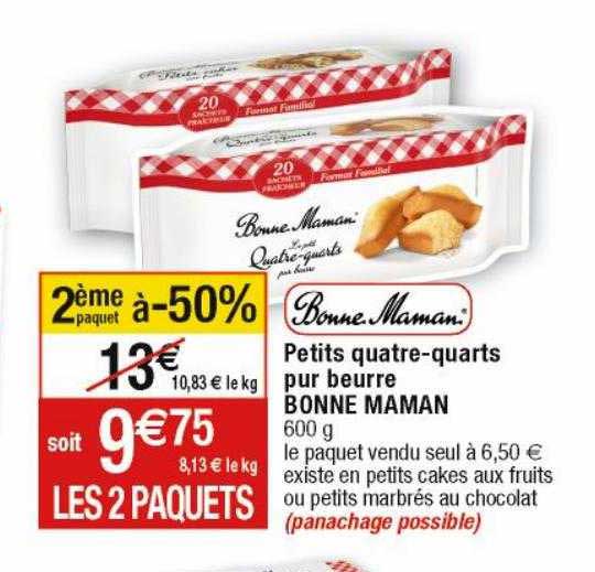 petits quatre-quarts pur beurre bonne maman