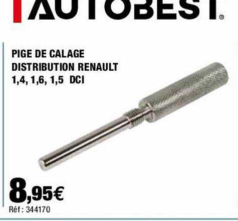 pige de calage distribution renault 1,4, 1,6, 1,5 dci