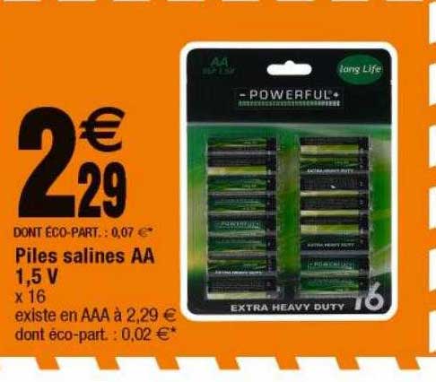 Piles Salines Aa 1,5 V