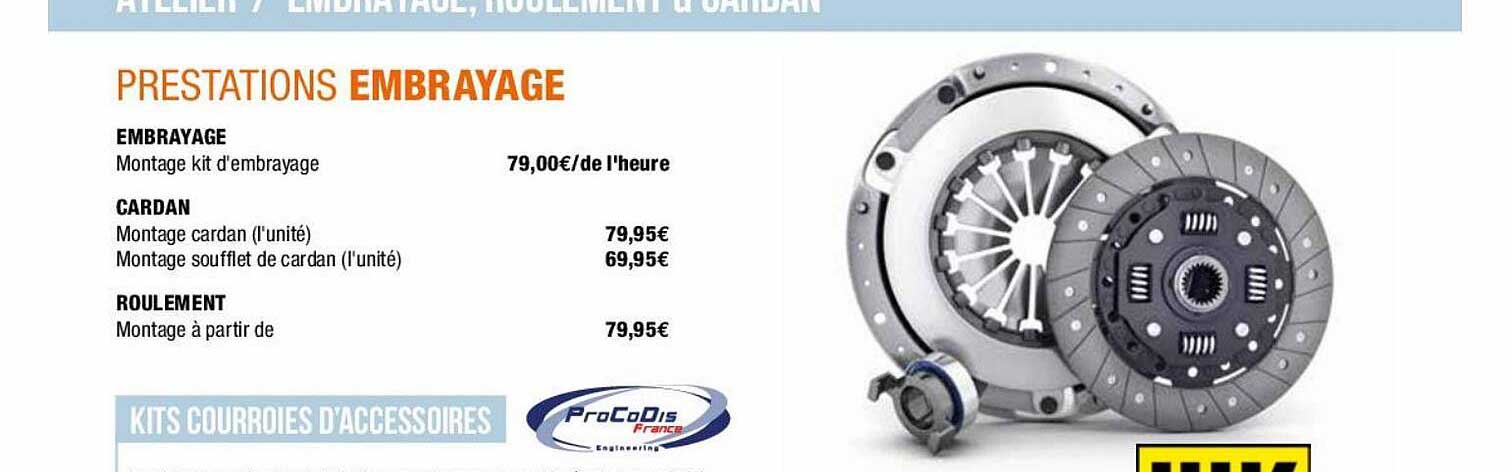 prestations embrayage