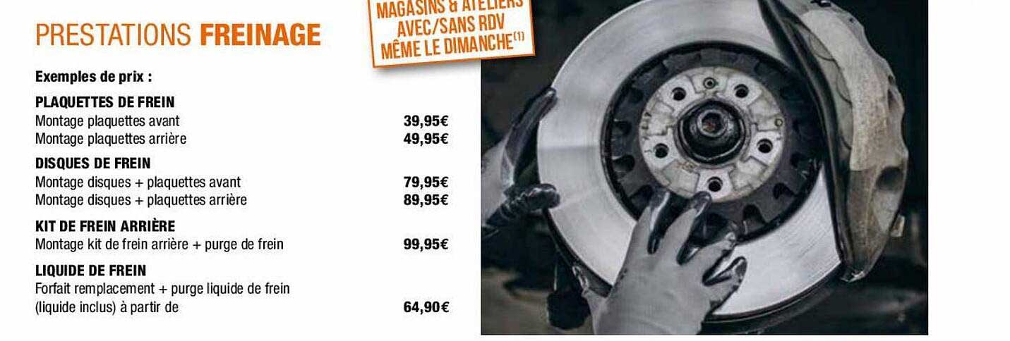 prestations freinage