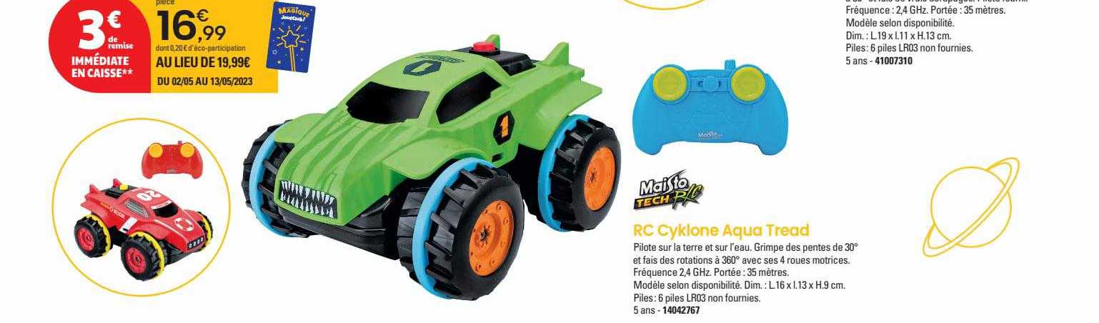 rc cyklone aqua tread maisto tech r-c