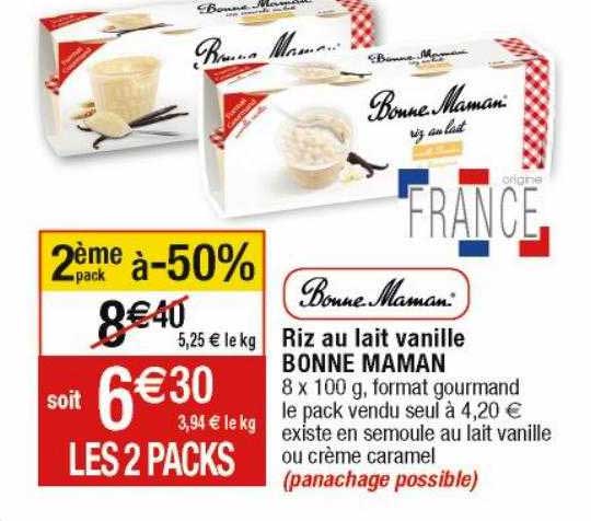 riz au lait vanille bonne maman
