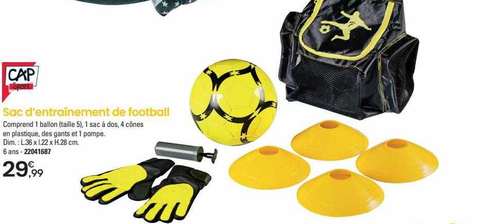 sac d'entraînement de football cap sport
