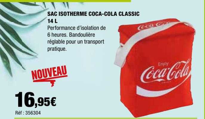 sac isotherme coca-cola classic 14l