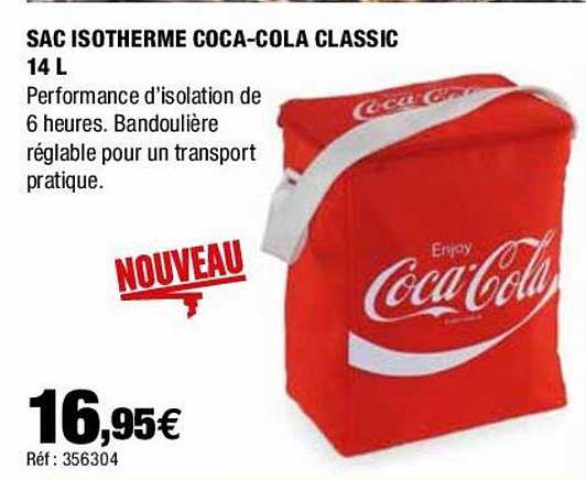 sac isotherme coca-cola classic 14l