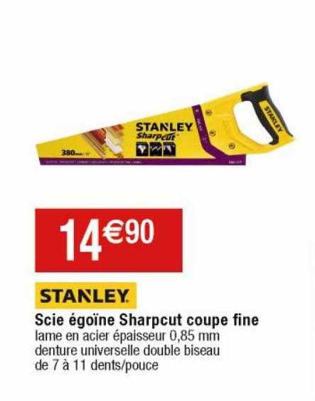 scie égoïne sharpcut coupe fine stanley