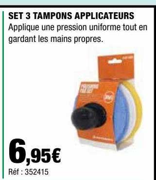set 3 tampons applicateurs
