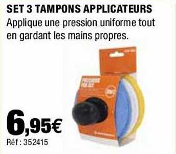 set 3 tampons applicateurs