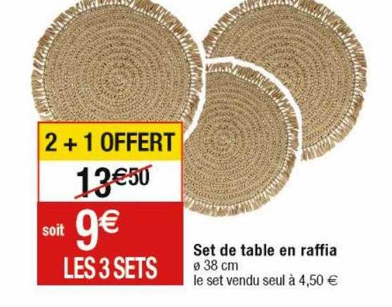 Set De Table En Raffia