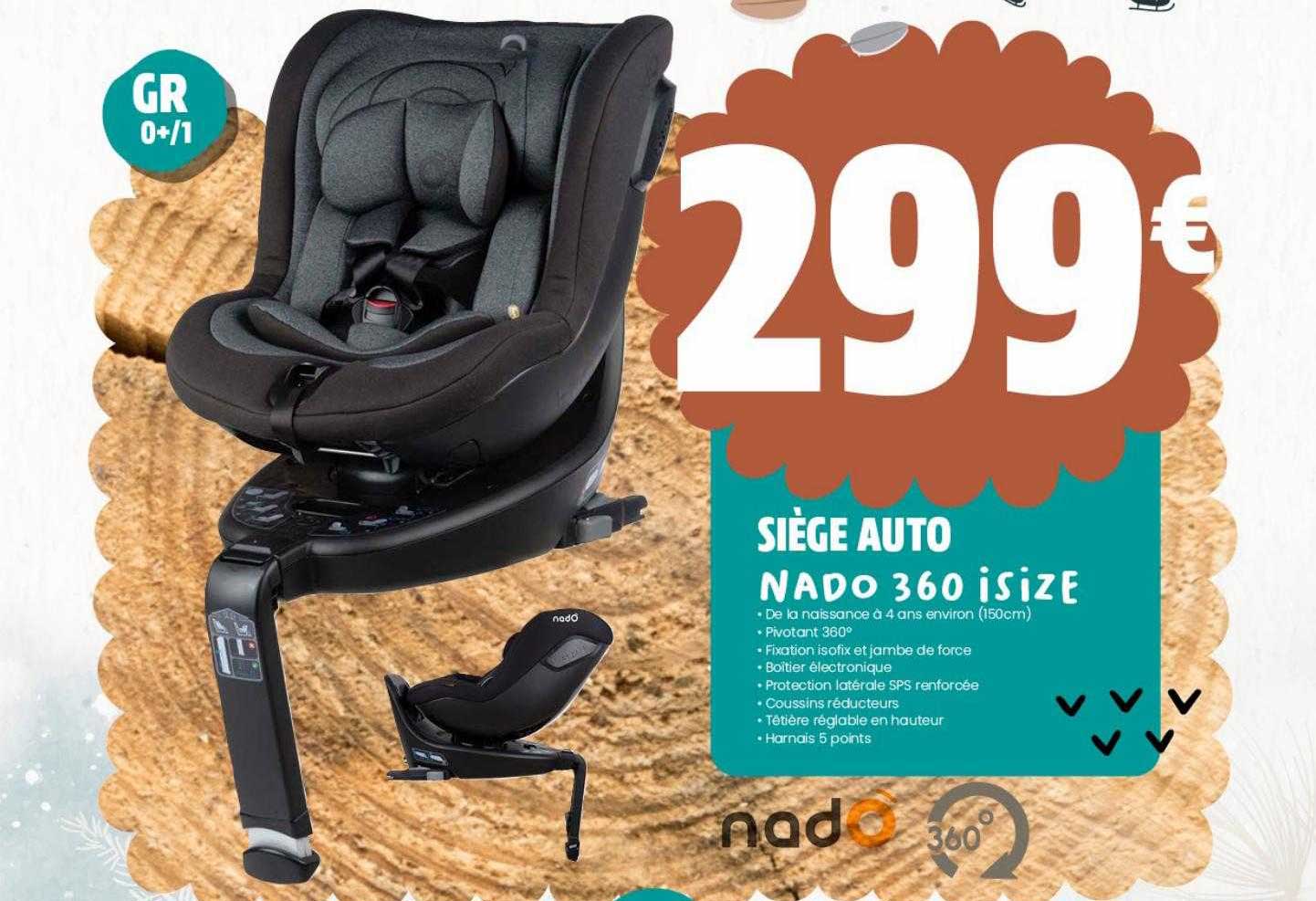 siège auto nado 360 isize