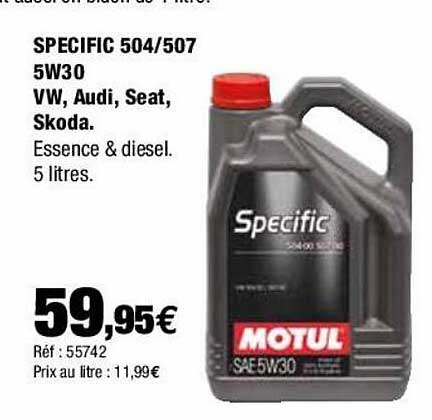 specific 504-507 5w30 vw, audi, seat, skoda motul