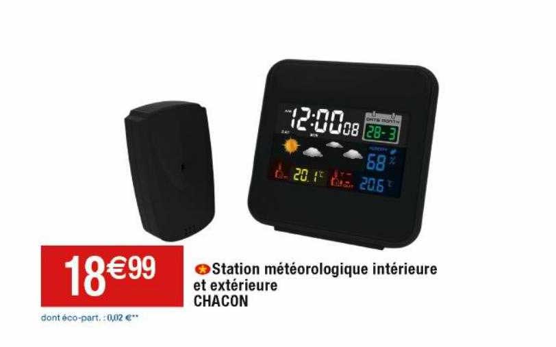 station météorologique intérieure et extérieure chacon