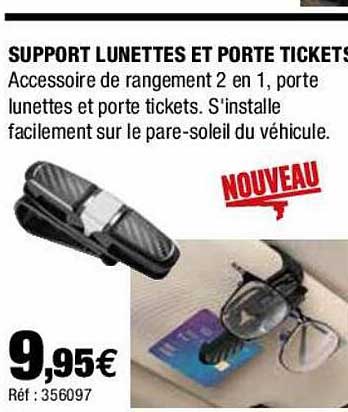 support lunettes et porte tickets