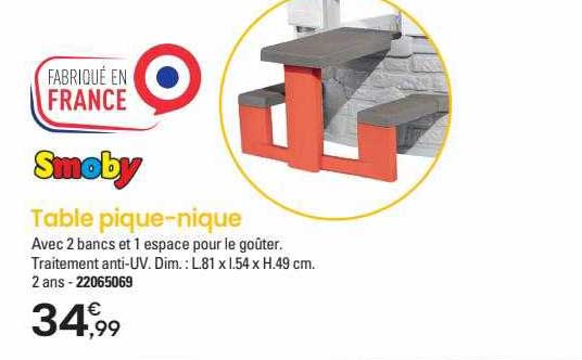 table pique-nique smoby