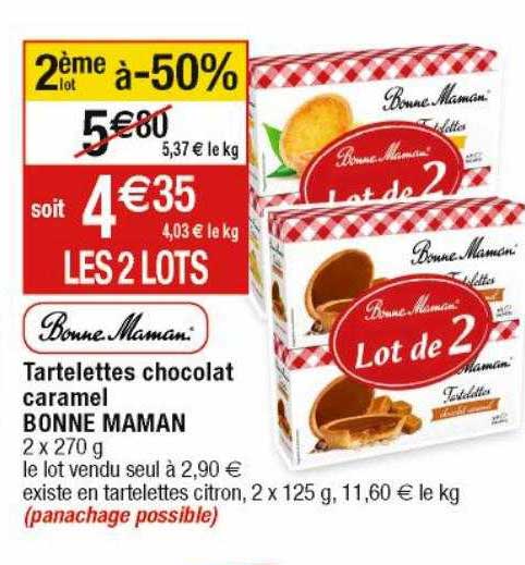 Tartelettes Chocolat Caraemel Bonne Maman