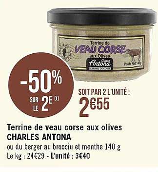 Terrine De Veau Corse Aux Olives Charles Antona