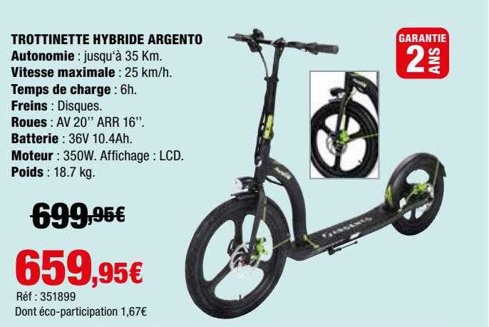 trottinette hybride argento