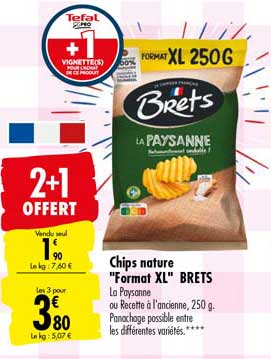 chips nature format xl brets 2+1 offert