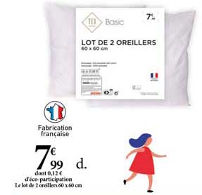 Lot De 2 Oreillers