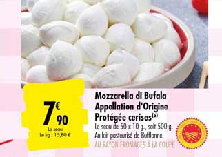 mozzarella di bufala appellation d'origine protégée cerises