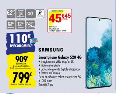 smartphone galaxy s20 4g samsung