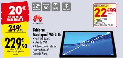 tablette mediapad m5 lite huawei