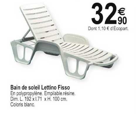 Bain De Soleil Lettino Fisso