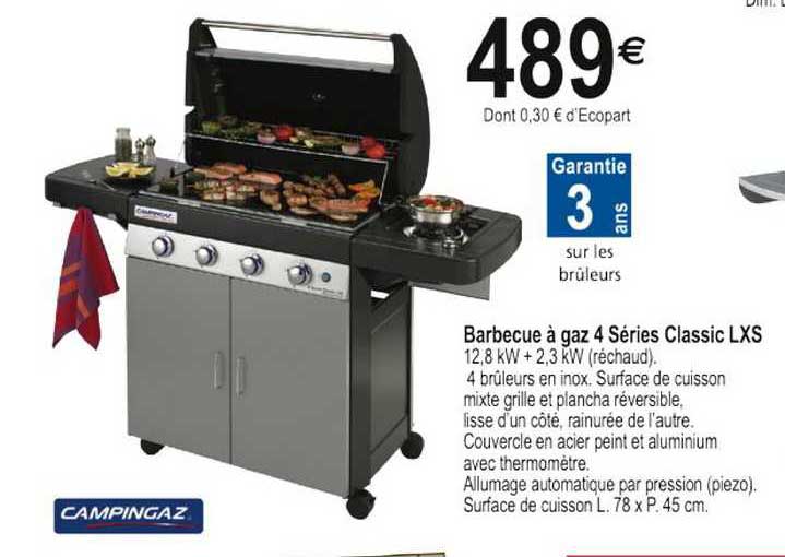 barbecue à gaz 4 séries classic lxs campingaz