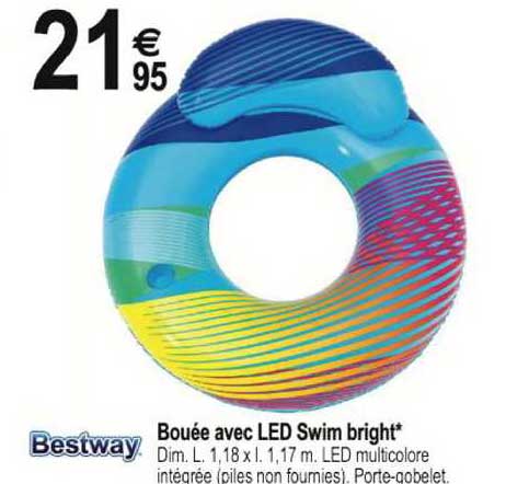 bouée avec led swim bright bestway