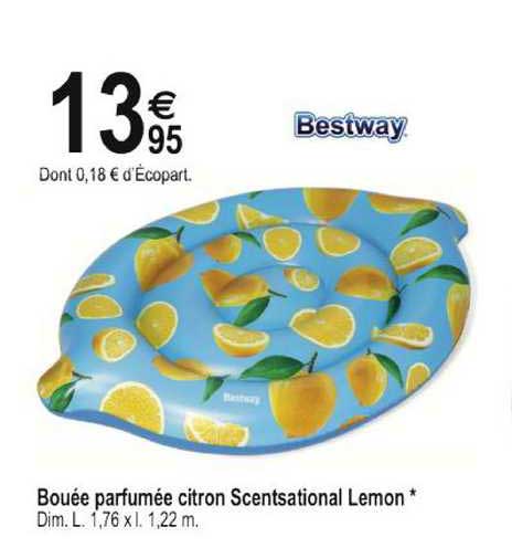 bouée parfumée citron scentsational lemon bestway