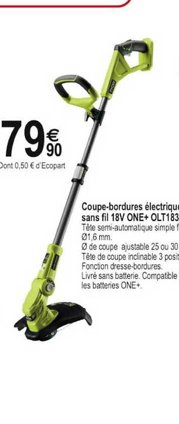 Coupe-bordures électrique Sans Fil 18v One+ Olt 183