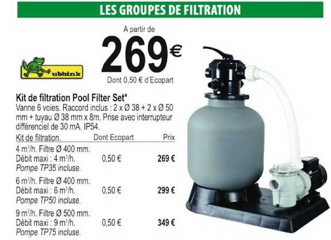 kid de filtration pool filter set