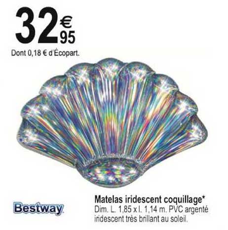 Matelas Iridescent Coquillage Bestway