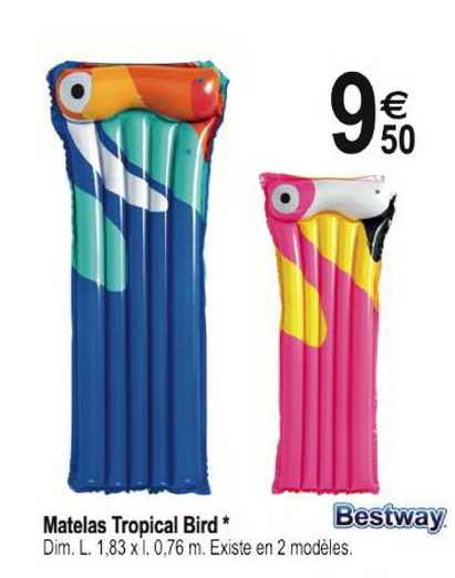 matelas tropical bird bestway