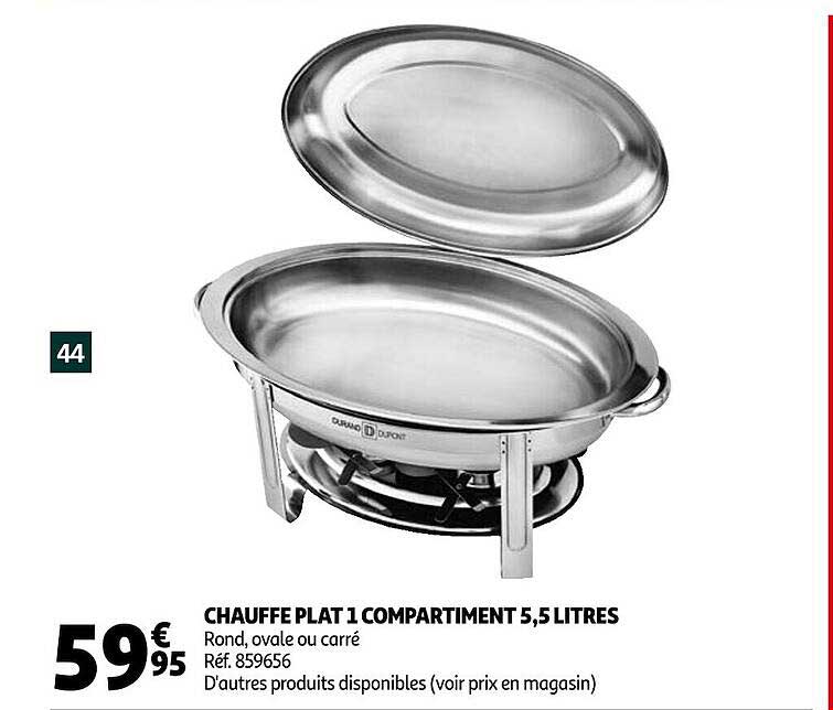 chauffe plat 1 compartiment 5,5 litres