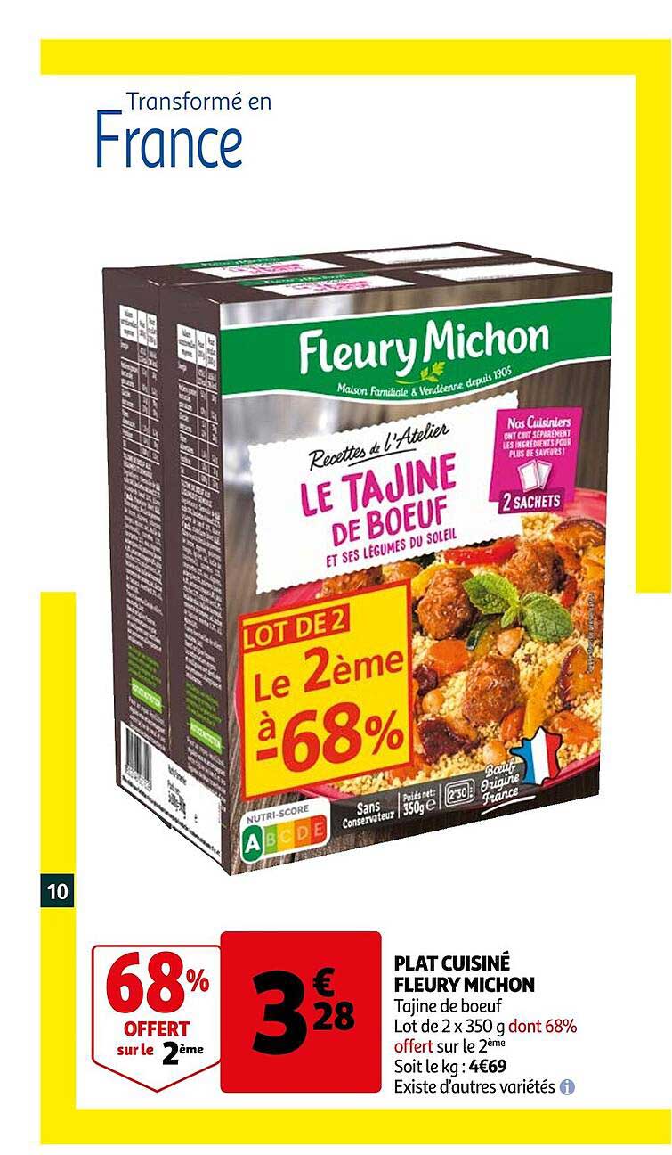 plat cuisiné fleury michon