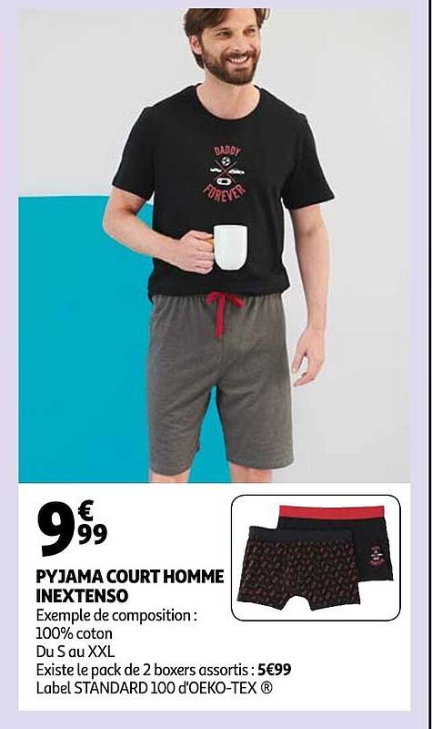 pyjama court homme inextenso