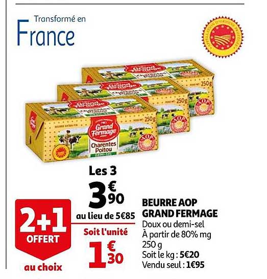 beurre aop grand fermage