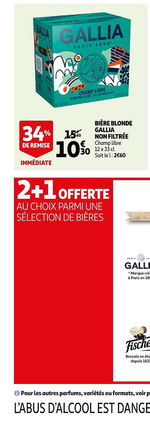 bière blonde gallia non filtrée