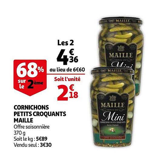 Cornichons Petits Croquants Maille