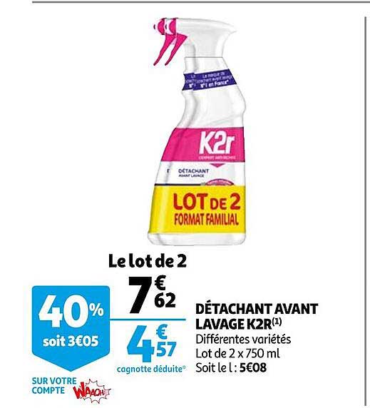 détachant avant lavage k2r