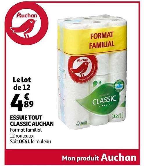 essuie tout classic auchan