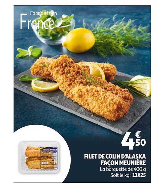 filet de colin d'alaska façon meunière