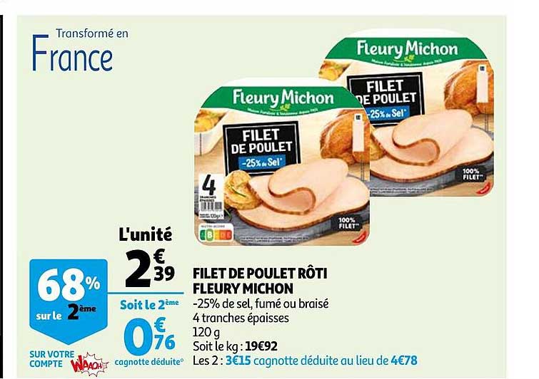 filet de poulet rôti fleury michon