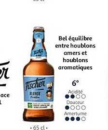 fischer bel équilibre entre houblons amers et houblons aromatiques