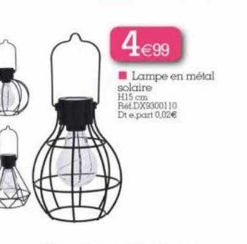 Lampe En Métal Solaire