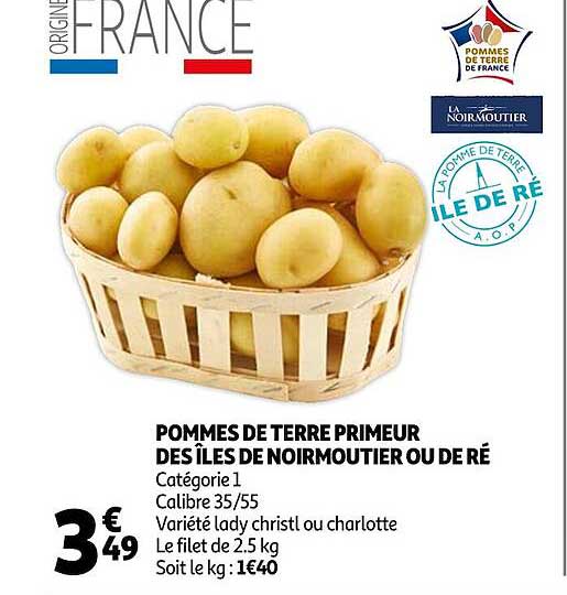 Pommes De Terre Primeur Des îles De Noirmouttier Ou De Ré