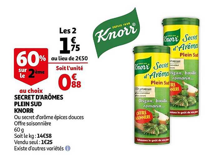 secret d'arômes plein sud knorr