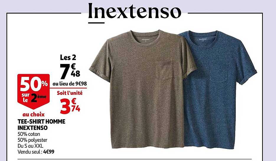 tee-shirt homme inextenso